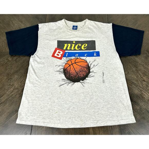 Vintage 1992 Magic Johnson Nice Block Shirt Men's XL Basketball Hall Of Fame USA - Picture 1 of 13
